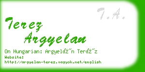 terez argyelan business card